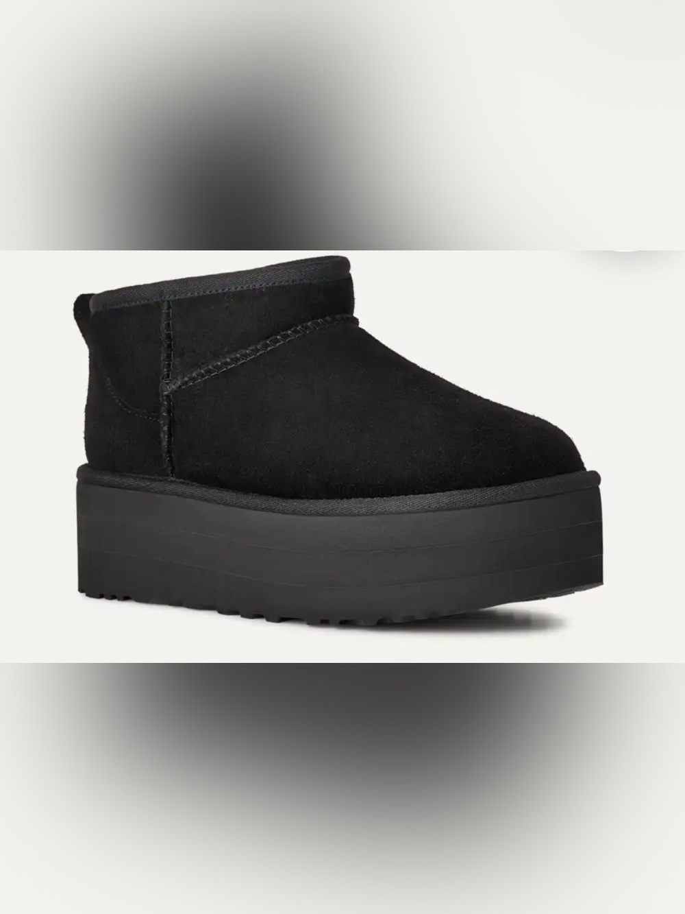 Women’s Black Ugg Classic Ultra Mini Platform